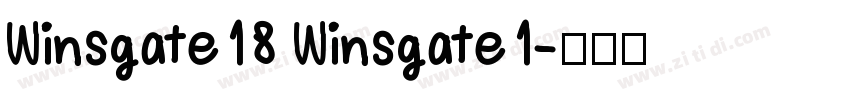 Winsgate18 Winsgate1字体转换